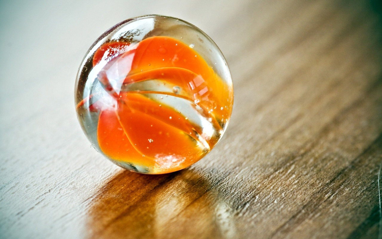 Photo:  3d-orange-glass-ball-wallpaper