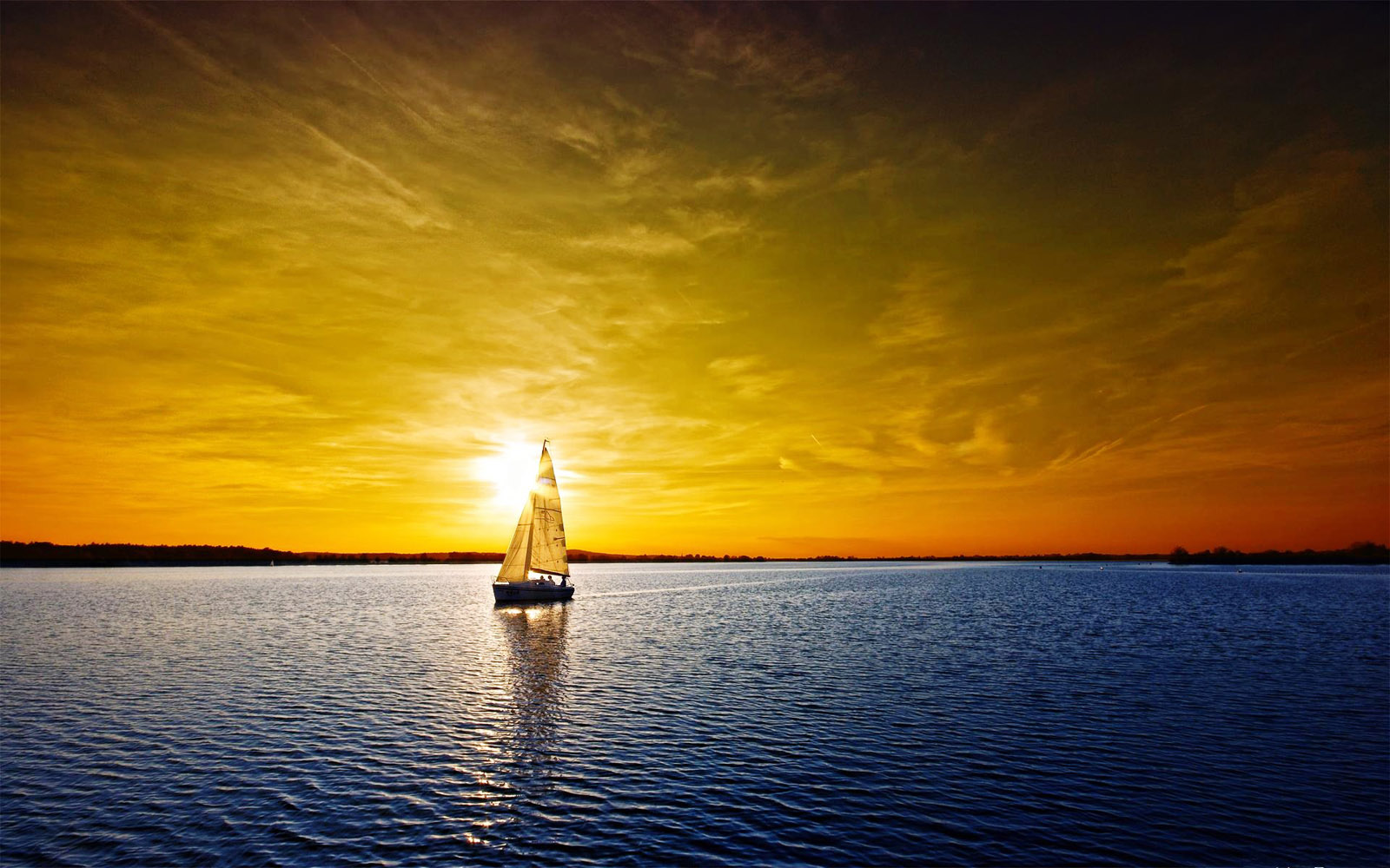 Photo:  amazing-sunset-from-boat-wallpaper