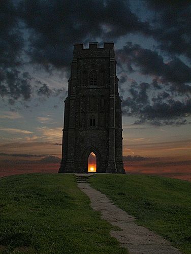 glastonbury tor at night glastonbury tor at night